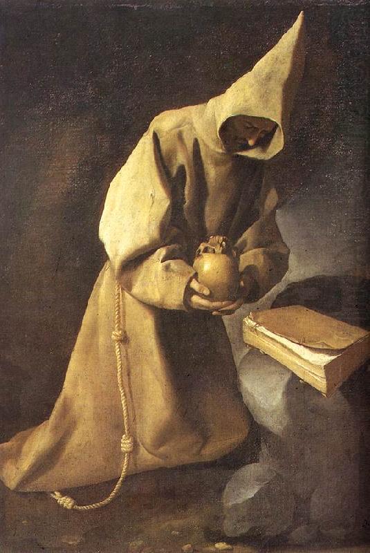 Meditation of St Francis, ZURBARAN  Francisco de